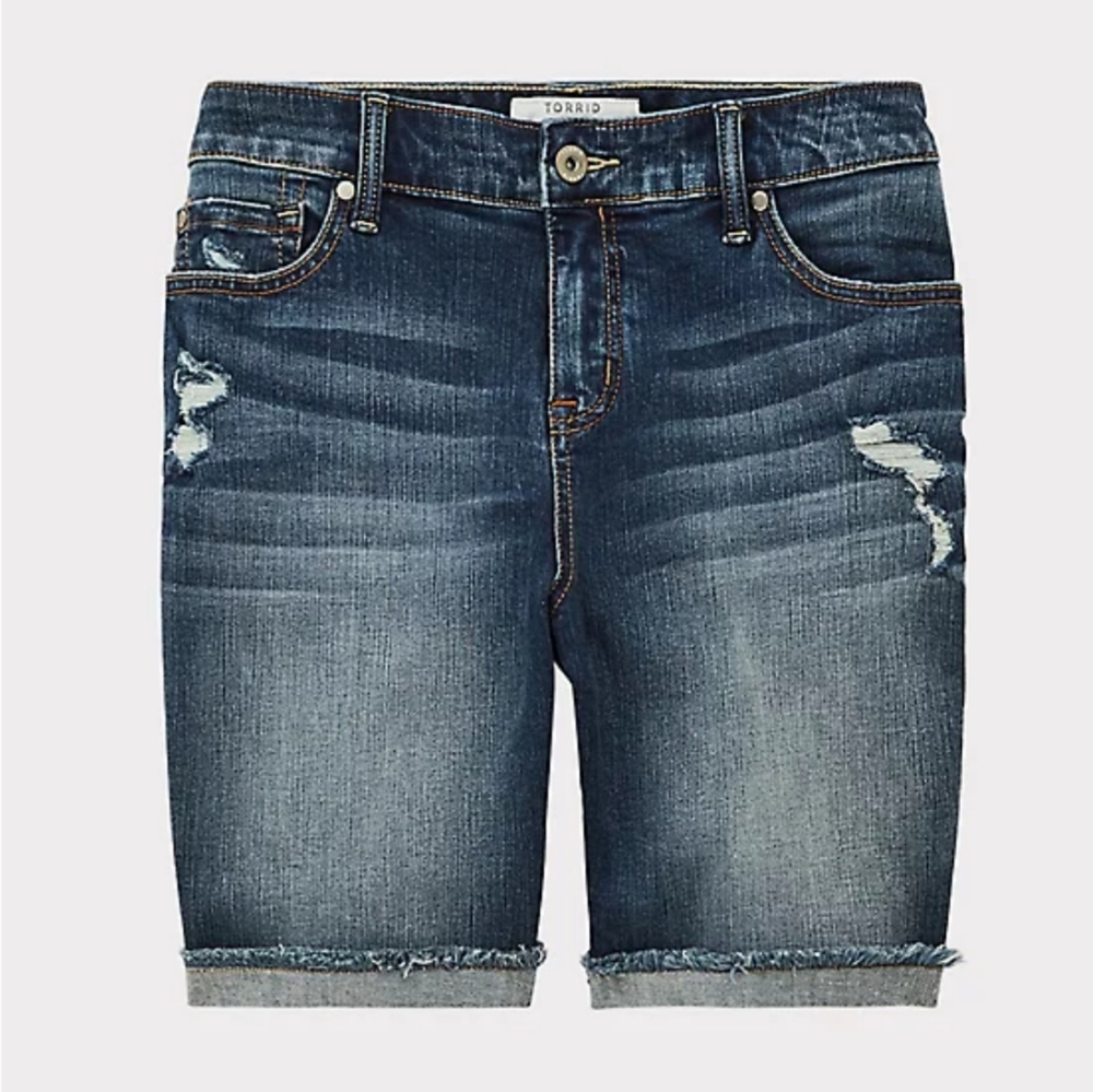 ❤️NWOT TORRID HIGH RISE BERMUDA SHORT - VINTAGE STRETCH DARK WASH